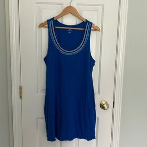 Lands End blue swim coverup dress